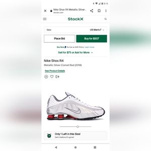 Men's Nike shox size 8